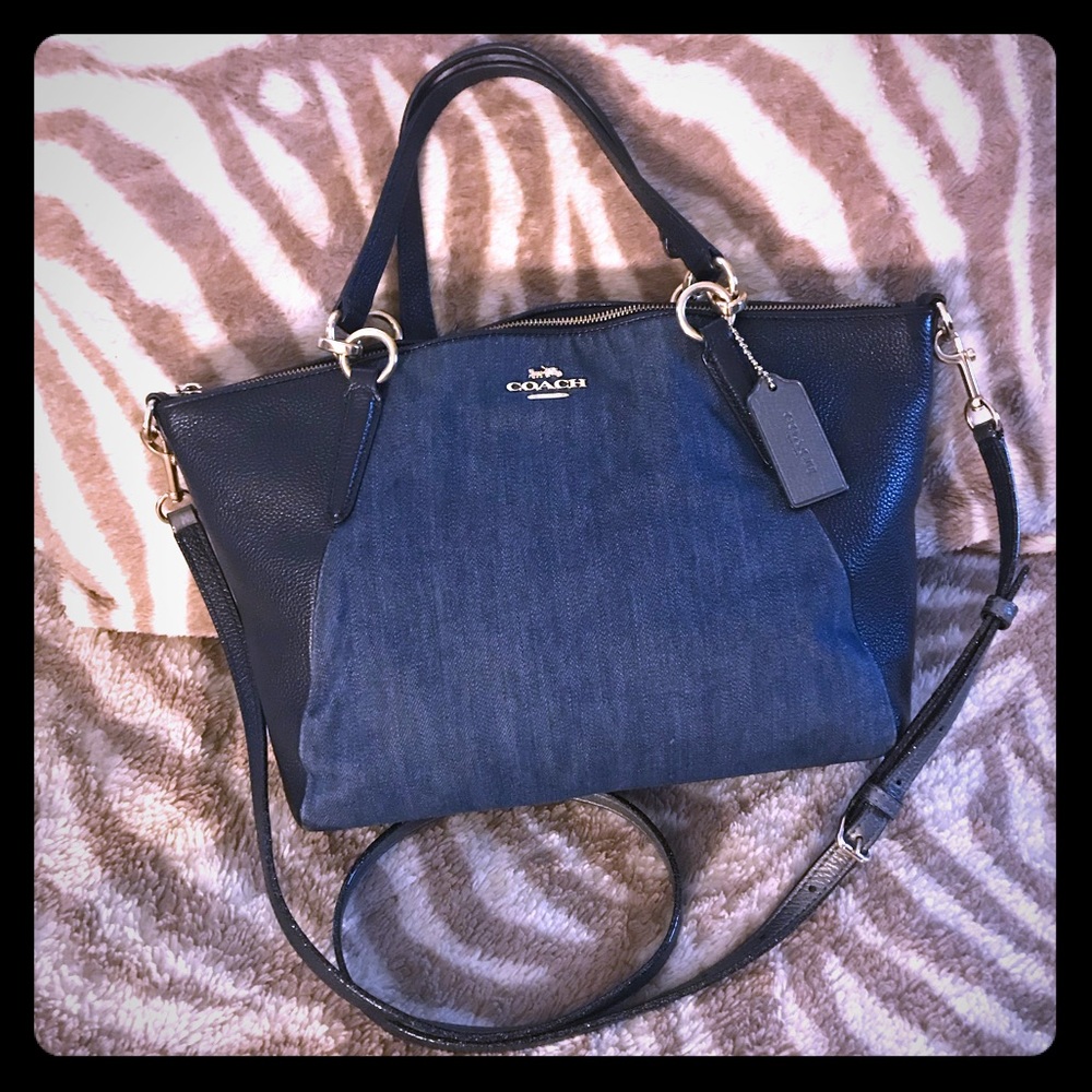 Cute Denim/Leather Coach Bag